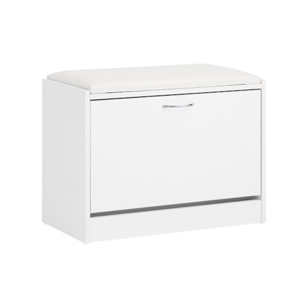 SoBuy valkoinen kenkäteline 1 ovin kanssa 59.99x30x48.01cm, toiminnallinen FSR16-W