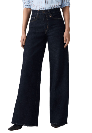 Levi's 728 High Rise Wide Leg Jeans Dam Blå W25/L32