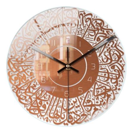 1/2/3 30cm Islamisk tyst väggklocka Hem Kvarts Sovrum Muslim Copper 1 Pc