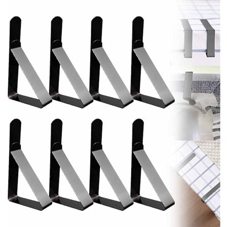 Justerbara bordsduksklämmor i rostfritt stål