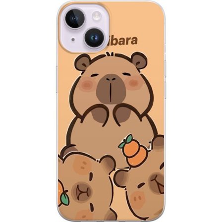 Kompatibelt Mobildeksel til Apple Apple iPhone 14 Capybara søt figur søt trendy samler