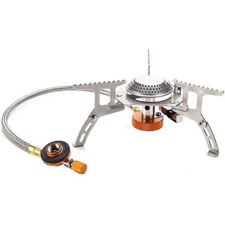 3500W Foldbar Camping Gasblus med Piezo Tænding, Udendørs Bærbart Madlavningsblus