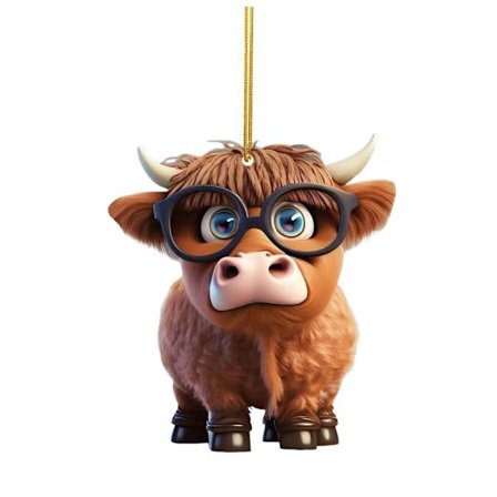 Søt tegneserie ku bilanheng Hjemmetrær Dekorasjon Bakspeil Vinduspynt Hengende Bil Stylings Tilbehør