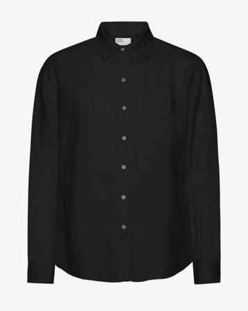 Linen Shirt - Deep Black - Male - 2XL