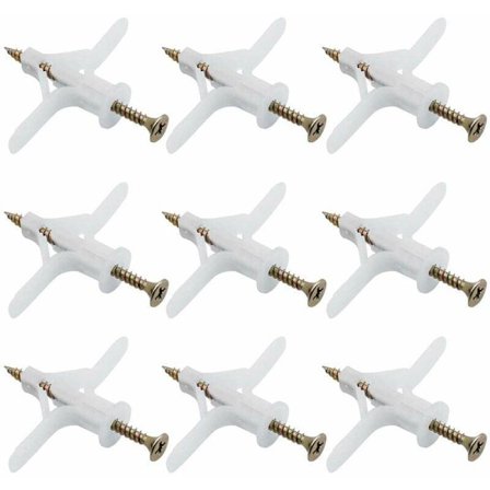 50 gipsskruer, plugger, sett med plast ekspansjonsrør, selvborende ekspansjonsrør, egnet for de fleste lette gipsvegger - Xin