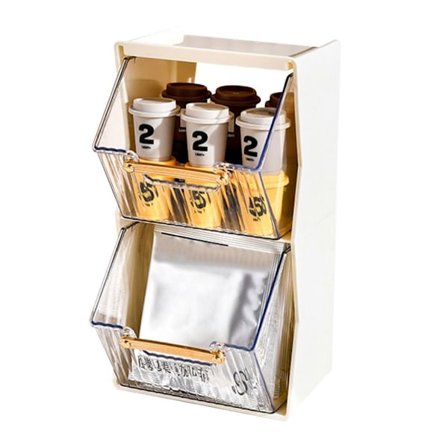 Kaffestativ Sorteringsoppbevaringsboks HVIT