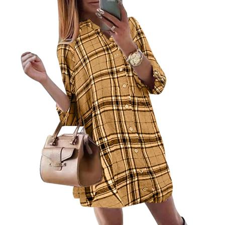 V-halsad Långärmad Lös Skjorta