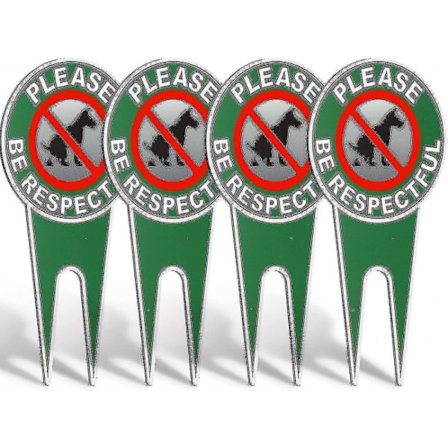 4 stk. "Ikke bæsj"-skilt for hunder Vær respektfull, ikke bæsj på plenen