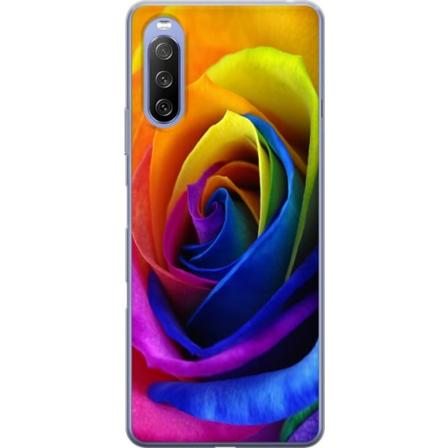 Sony Xperia 10 III Gjennomsiktig deksel Regnbue Rose