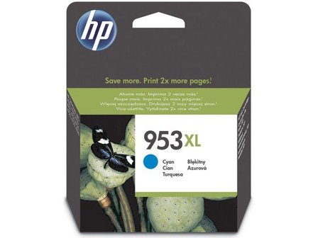 HP 953XL - 20 ml - Høy ytelse - cyan - original - blekkpatron - for Officejet Pro 7720, 7730, 7740, 8218, 8710, 8715, 8720, 8725, 8730, 8740, 8745