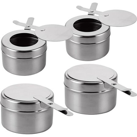 ING Fonduenpoltin 4 kpl ruostumaton teräs alkoholikeitin alkoholipolttimet ruostumaton teräs alkoholipoltin ruostumaton teräs irrotettava 