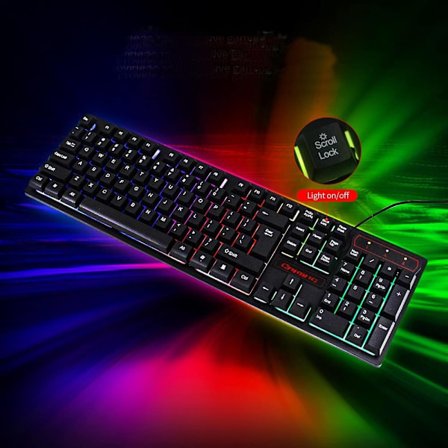 Backlight gamer-tangentbord – modell KR-6300 Ergonomisk design