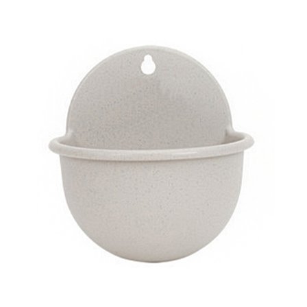 Vægmonteret Halvrund Planteskål Harts Blomsterpotte Balkon Vægkrukke