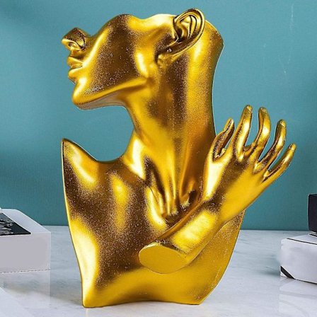 Resin Smykke Mannequin Bust Display Halskæde Ørestik