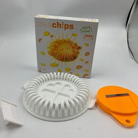 Mikrovågsugn Tjock Potatis Chips Maker Äpple Frukt Potatis Krispig Chip Slicer Snack Maker DIY Set Bricka Köksverktyg Slumpmässig Färg