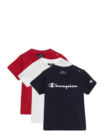 3 Pack T-Shirt T-shirts Short-sleeved Multi/mønstret Champion*Betinget Tilbud