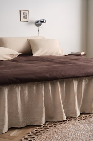 Jotex - Sengekappe 60 Cm Lys beige - AMILIA - Kjøp Sengekapper hos Jotex