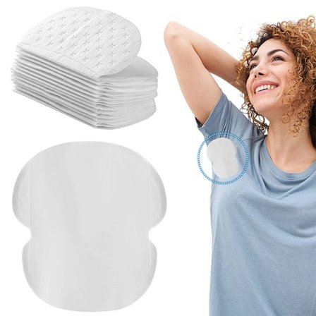 80-styks pakke med usynlige antiperspirant puder, komfortable og åndbare, absorberer effektivt sved under armene.