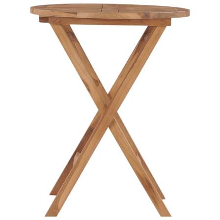 Vidaxl Hopfällbart Trädgårdsbord 60 Cm Massivt Teakträ Brun