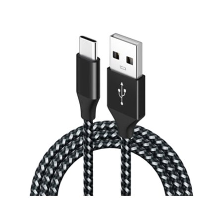 C-tyypin datakaapeli Android-puhelimelle Qc3.0 Nylonpunottu 3A Datakaapeli nopeaan lataukseen Puhelimen laturin latauskaapeli