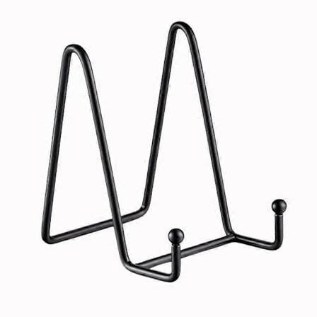 1 stk. 6-tommers tallerkenstativer til udstilling - Stor, metal billedrammeholder stand + staffelier til dekorativt fad, bog, plakette, foto, 