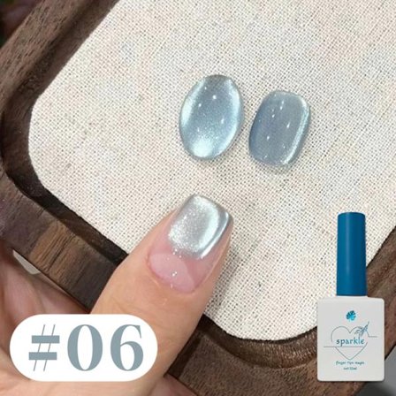 10 st Romantisk Pop Cat Eye Gel Nagellack Populär Vit Högdensitet Magnetiskt Pulver Spegel Glas Pärla Nagel Gel Skönhetstillbehör