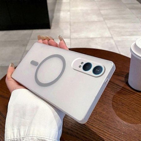 Kompatibel med OnePlus Nord CE4 Lite 5G Magnetisk Deksel Kompatibel med MagSafe Frostet PC Telefondeksel med Kamer-WELLNGS