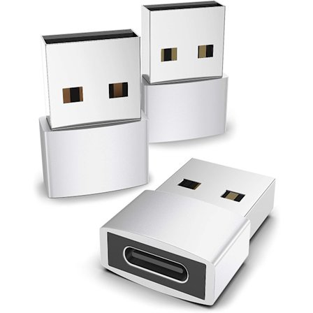 USB A till USB C-adapter Silver