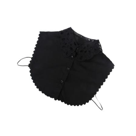 För Organza Broderi Fake Collar Avtagbar Halv Skjorta Blus