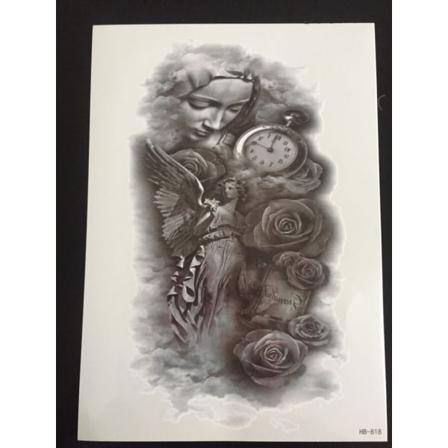 Tillfällig Tatuering 21 x 15cm - Maria + tid