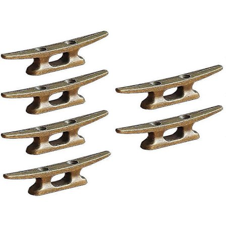 Bådedæksklampe 4 tommer til fortøjning af båd, bronze, støbejern, egnet til nautisk strand sø maritim indretning, 6 stk. [HK]