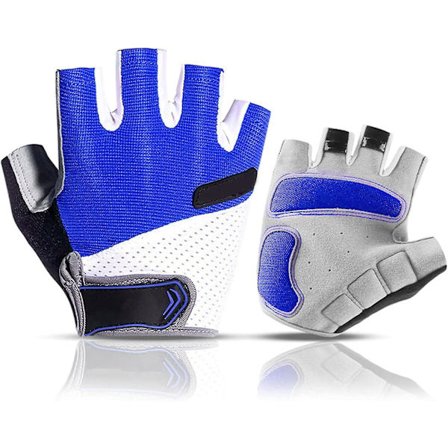 Roning Gymnastik Handsker Beskyttelse Fingerløse Mænd Kvinder Handsker Til Fiskeri Kajak Padling Vandreture Sejlads Roning (1 par, Blå)