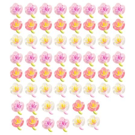 60 st Flower Resin Flatback Beads för Scrapbooking phone case