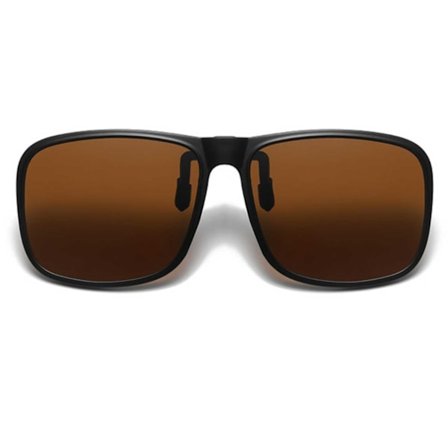 Flip Up aurinkolasit Clip-On Ruskea