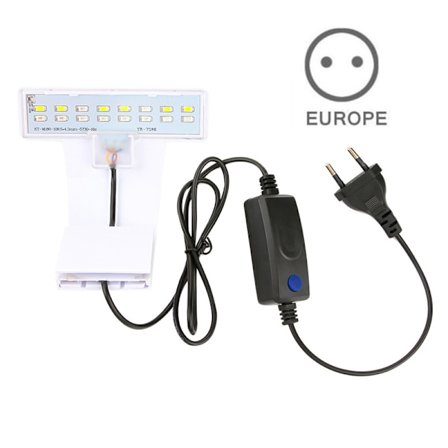 Tunna LED-akvarielampor Klippbara LED-växter växer ljus 8W sötvattenslampor Vattentät lampa för akvarier