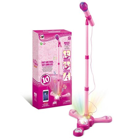 Børne Mikrofon Legetøj med Justerbar Stativ Praktisk Børne Musik Undervisningsinstrument Legetøj til Børn Drenge Piger Fødselsdagsgaver