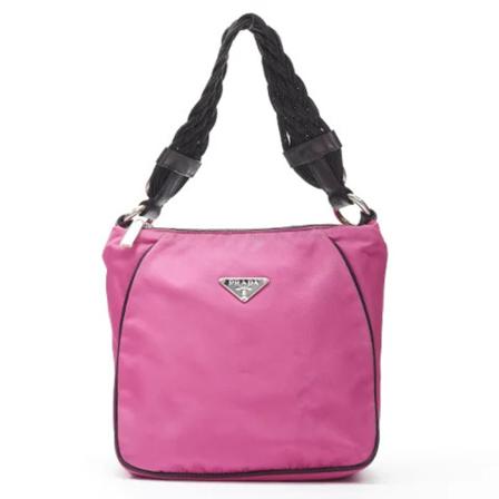 Prada Vintage Pre-owned Nylon handTass , Roze , Dames , Maat: ONE Size Vintage Tassen