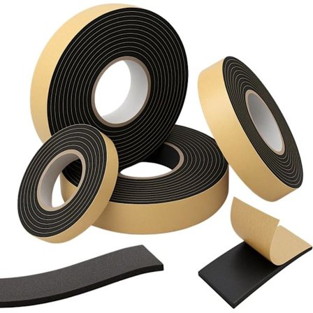 10 m EPDM Selvklæbende Tætningsliste 10 mm x 1 mm I Liste til Vinduer og Døre I Vinduesdør Gummiforsegling til Beskyttelse Mod