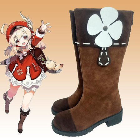 Genshin Impact Klee Anime-figurer Sko Cosplay Sko Støvler Festdrakt Prop