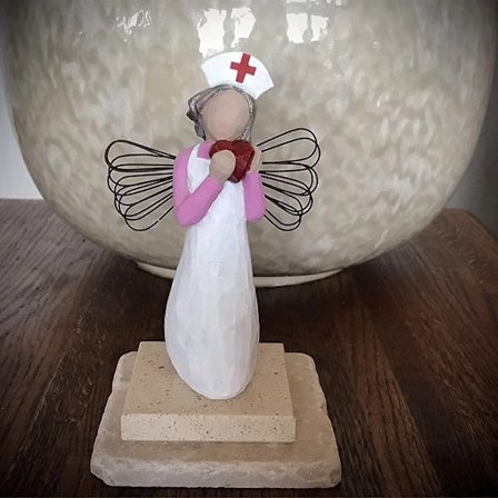 Sygeplejerske engel statue harpiks dekoration håndlavet udsøgt sygeplejerske engel figur til hjemmet hospital