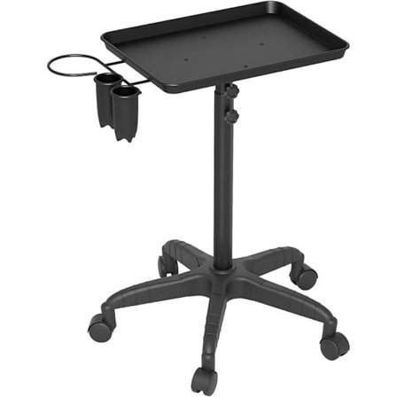 UISEBRT Vagnar med Hjul och Förvaringshylla i Justerbar Plast Höjd för Frisörsalonger och Massage