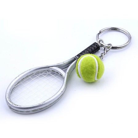 Simulaatiotennismaila Avaimenperä Avaimenpidike Wimbledon Tennis Kilpailu Muistolahja (5kpl hopea)