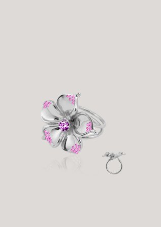 IOAKU LA FLEUR CRYSTAL RING Silberfarben Schmuck Mädchen - Kids Brand Store