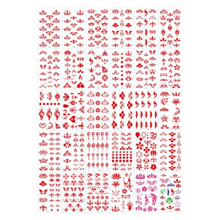 30-pakke røde gnider midlertidige falske tatoveringer