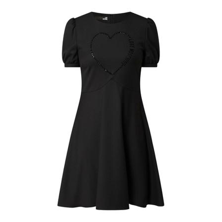 Love Moschino Short Kjole Sort, Dame