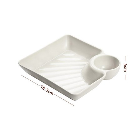 Stor fyrkantig dumpling tallrik med vinäger Space Snack tallrik Cr