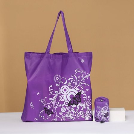 2stk Supermarked Handleveske Skulderveske LILLA