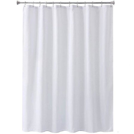 Duschdraperi med magnetisk fåll, långt duschdraperi, snyggt vattenavvisande duschfoder för badrum, frostad vit