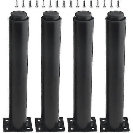 (25-42 cm, svart) Set med 4 starka justerbara möbelben i metall