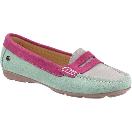 Hush Puppies Dam/Dam Margot Mocka Loafers 5 UK Grön/Rosa